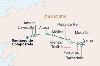 8 Tage in Santiago de Compostela Wandern auf dem Jakobsweg: Camino Francés mit Gepäcktransport & Transfers